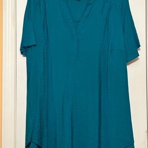 Torrid Harper Teal V-Neck Women's Top size 5